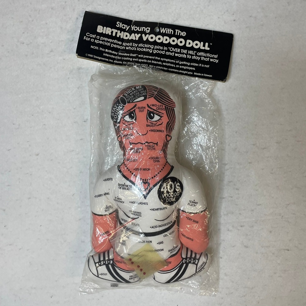Vintage 1987 Designsense Birthday Voodoo Doll Stay Young Over The Hill‎ Gag Gift